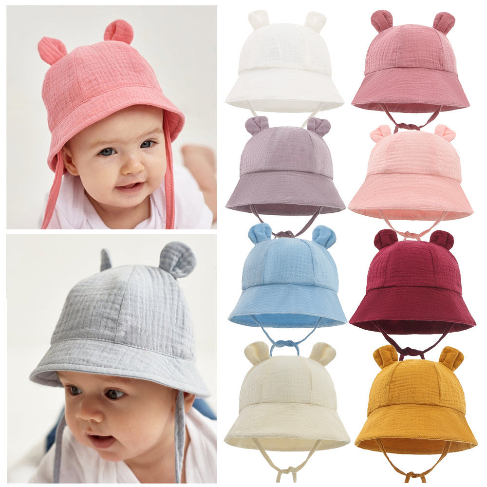 Muslin Baby Sun Hat – Lightweight Summer Bucket Cap
