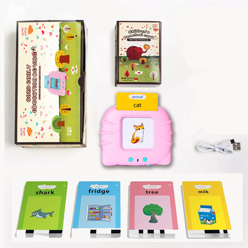 Cat Card Machine – English Flash Card Learning Device for Early Education