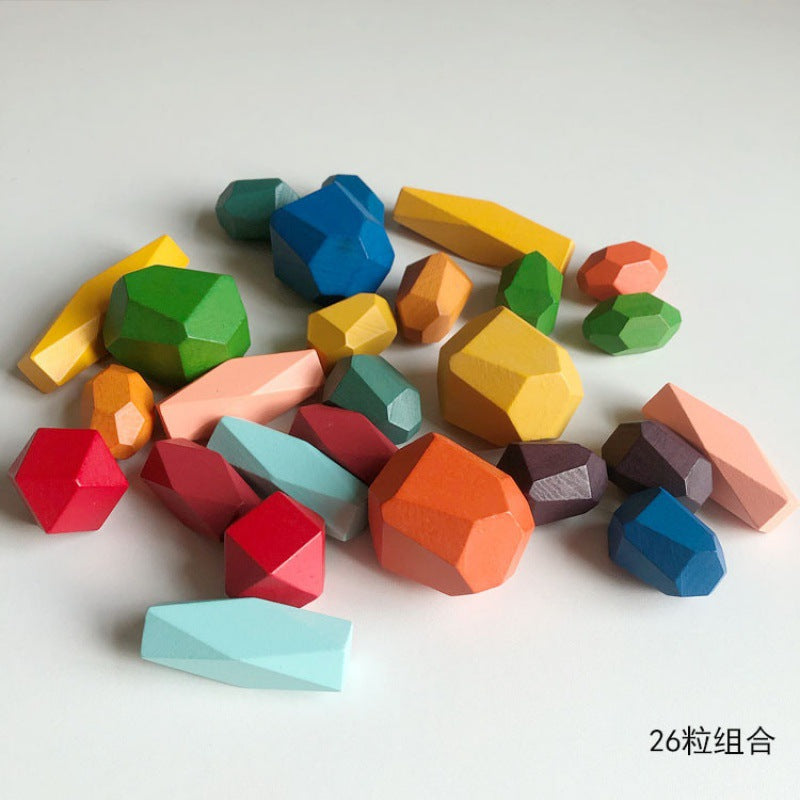 Montessori Stacking Stone Blocks – Colorful Balancing Puzzle Toy for Kids