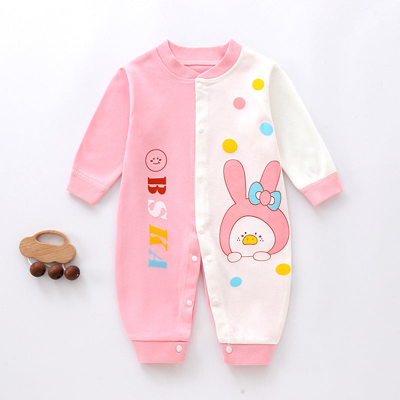 Autumn & Winter Baby Onesie – Long-Sleeved Combed Cotton Romper for Boys & Girls