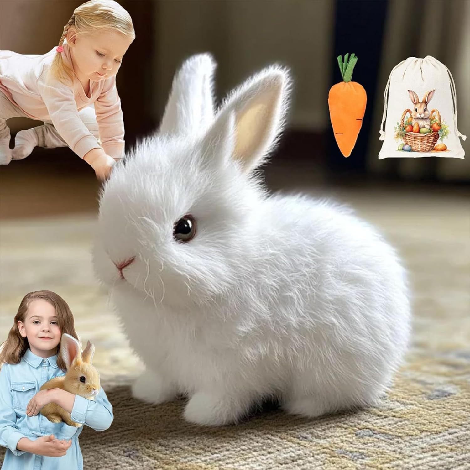 My Realistic Bunny Toy – Soft & Lifelike Plush Rabbit for Kids