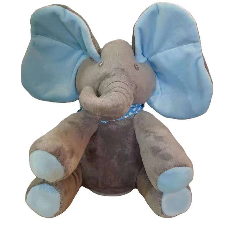 Peek-a-Boo Musical Elephant – Singing Electric Plush Toy with Movement & Safety Certification