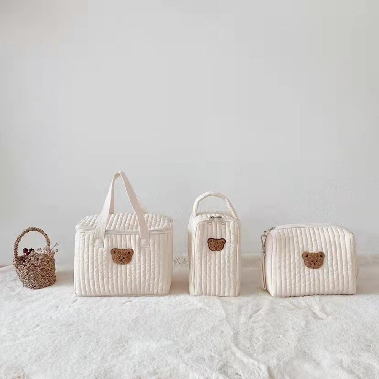 Bear-Themed Stroller Organizer – Compact Mommy Bag