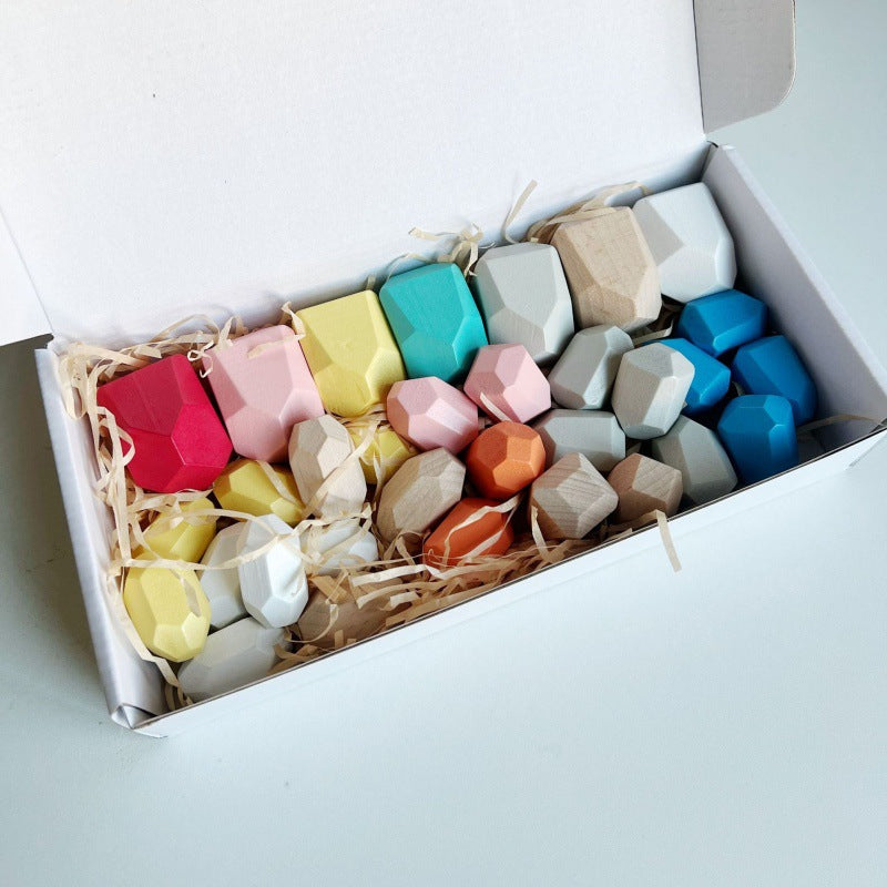 Montessori Stacking Stone Blocks – Colorful Balancing Puzzle Toy for Kids
