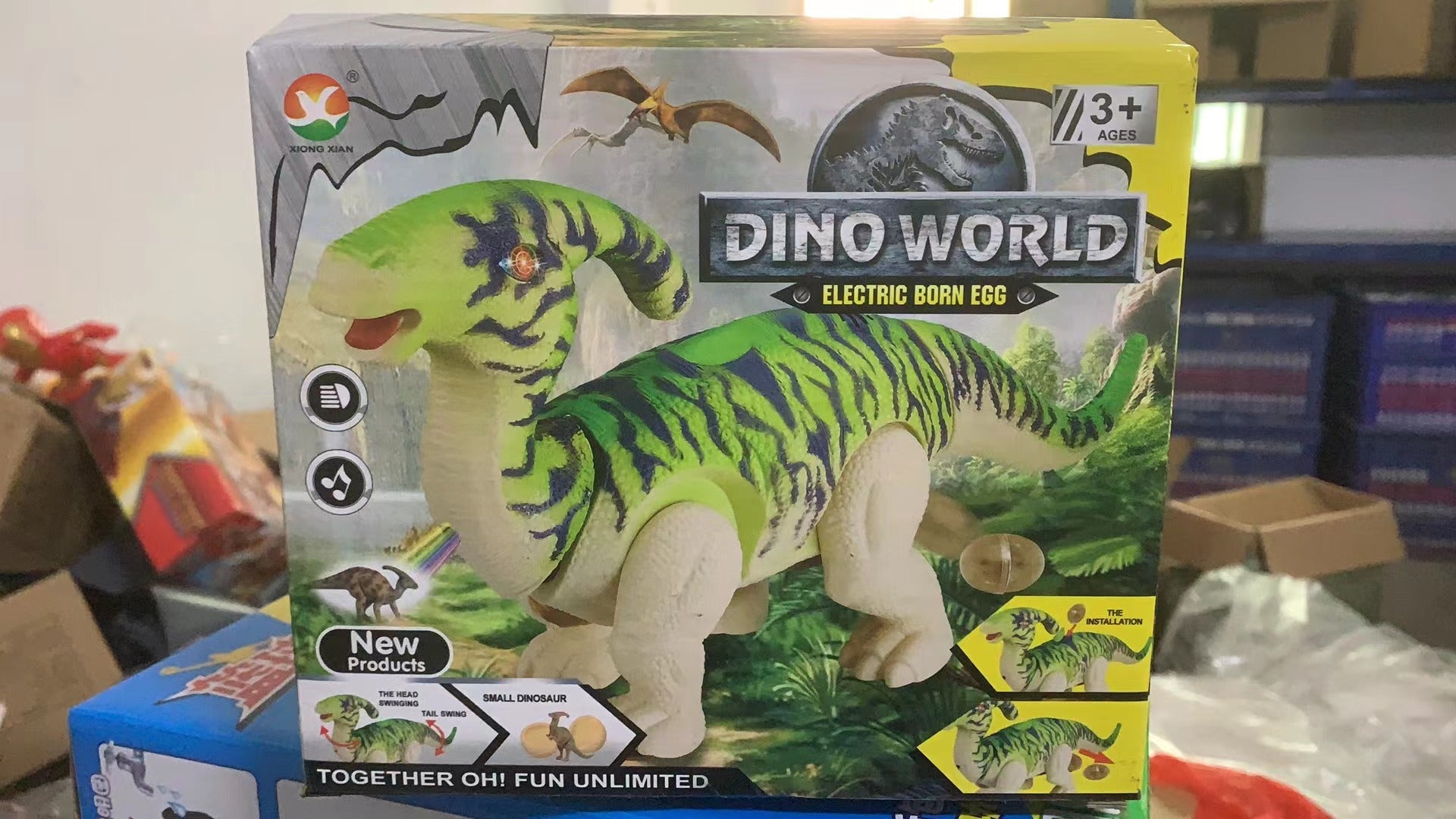 🦖 Electric Dinosaur Toy with Lights & Egg Laying Action
