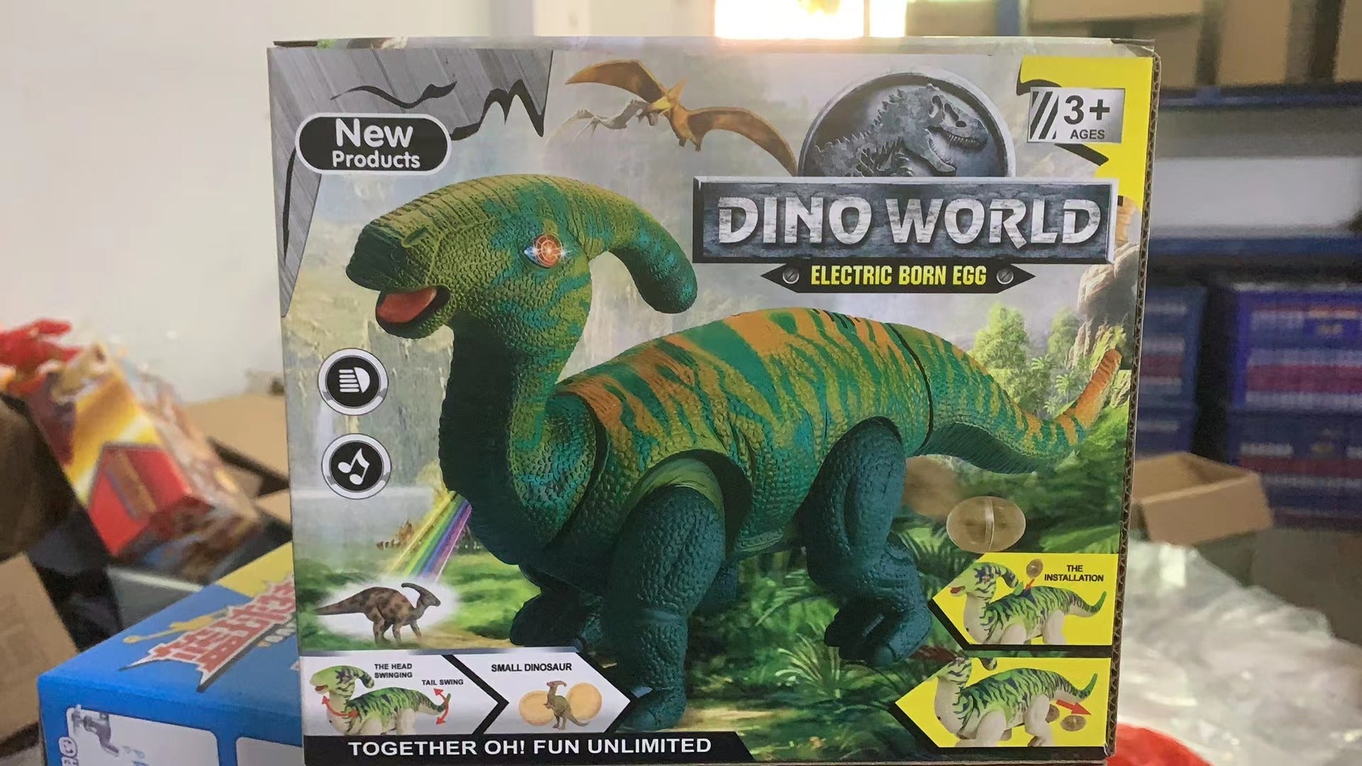 🦖 Electric Dinosaur Toy with Lights & Egg Laying Action
