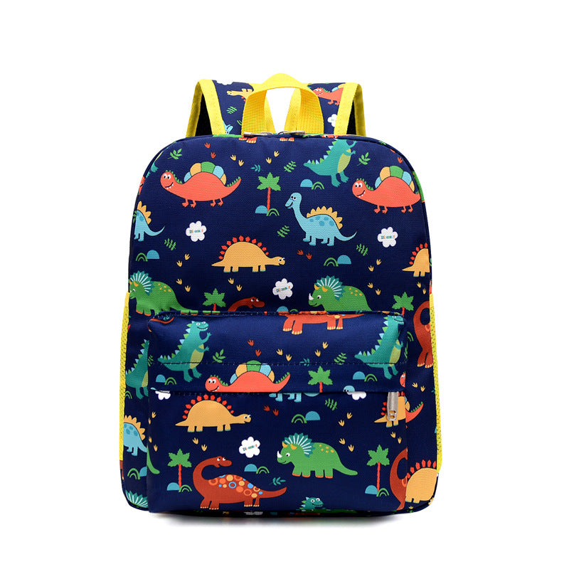 Cartoon Dinosaur Kids Backpack – Cute Printed Kindergarten Bag for Boys & Girls