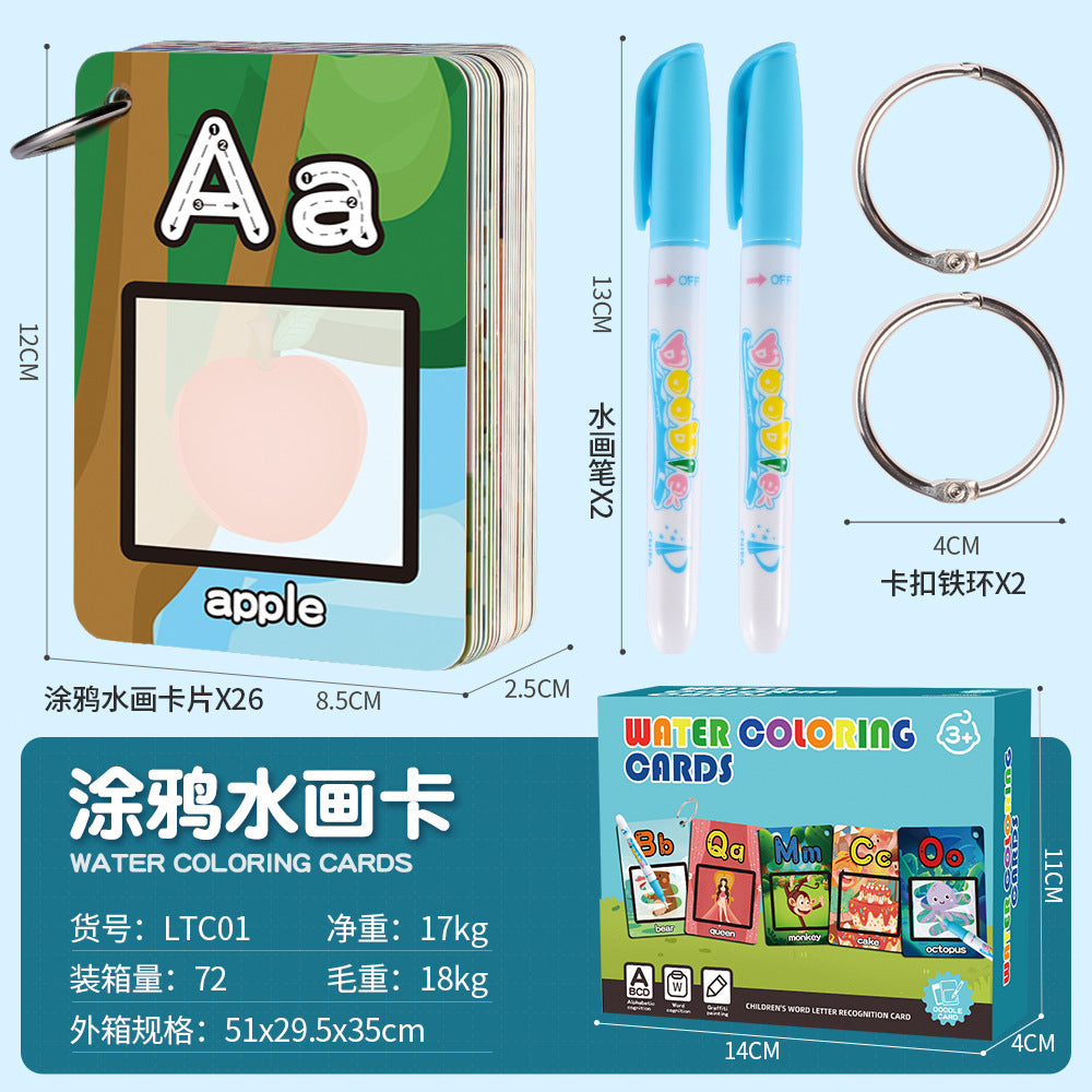 Children’s Clear Water Graffiti Painting Cards – Early Learning Fun Without the Mess!