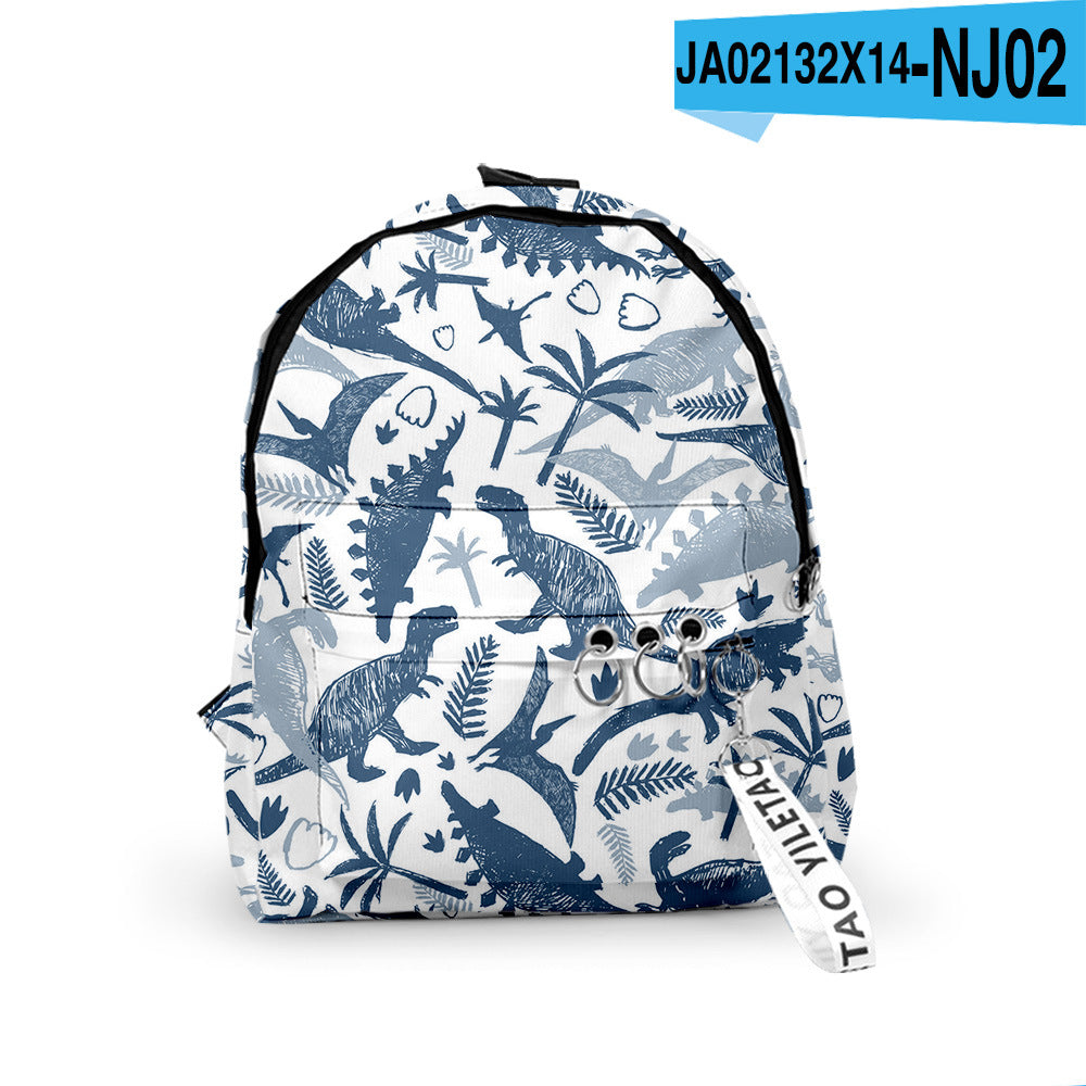 3D Dinosaur Patterned Backpack – Retro European & American Style for Toddlers and Kindergarten