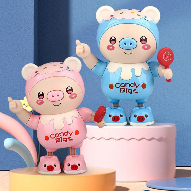 Dancing Pig Electronic Toy – Light-Up Cartoon Pet with Music for Kids