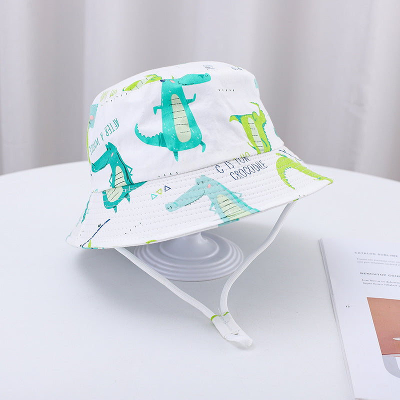 Summer Baby Sun Hat – Cartoon Bucket Hat for Boys & Girls (UV Protection)