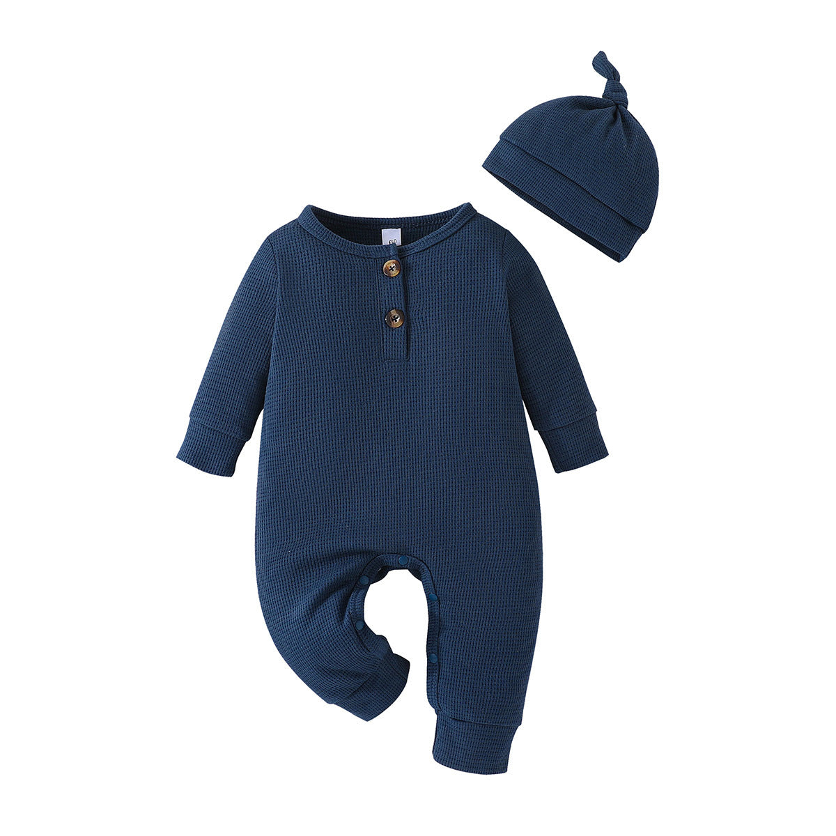 Three-Color Grid Baby Jumpsuit with Hoodie – Long Sleeve Crawling Outfit