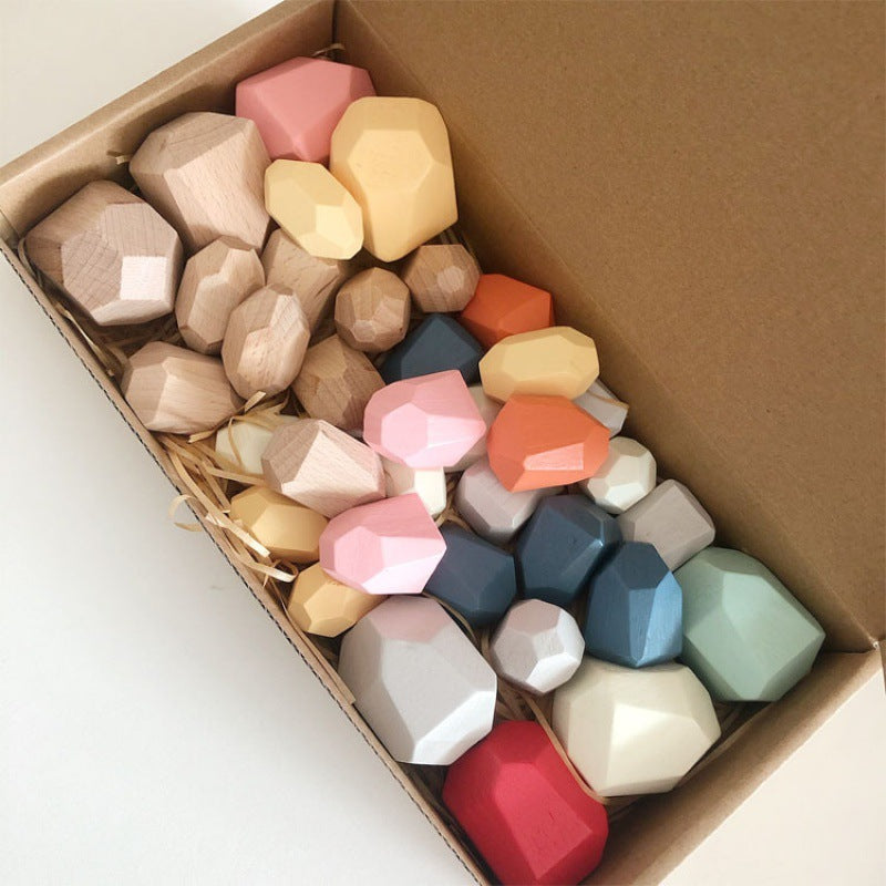 Montessori Stacking Stone Blocks – Colorful Balancing Puzzle Toy for Kids