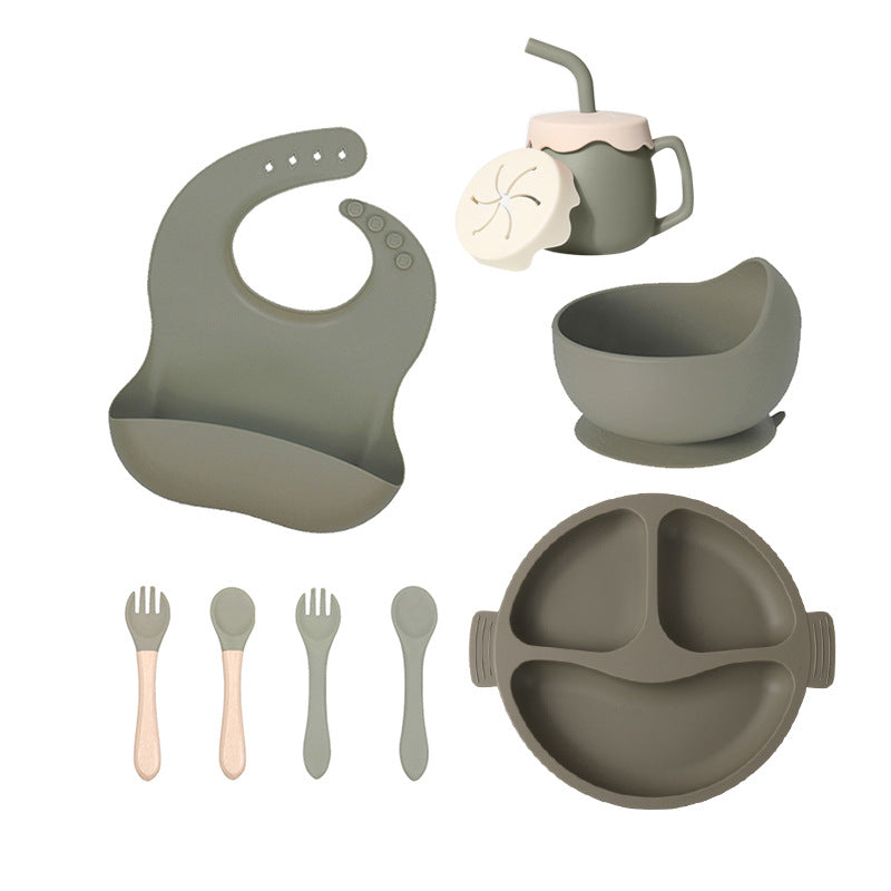 Silicone Divided Baby Plate – 3-Compartment Feeding Set for Toddlers