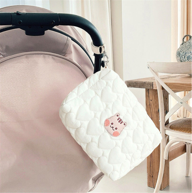 Bear-Themed Stroller Organizer – Compact Mommy Bag