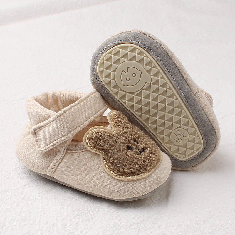 Cartoon Baby Walking Shoes – Soft Cotton, Anti-Slip, Spring & Summer Sandals (0–1 Year)