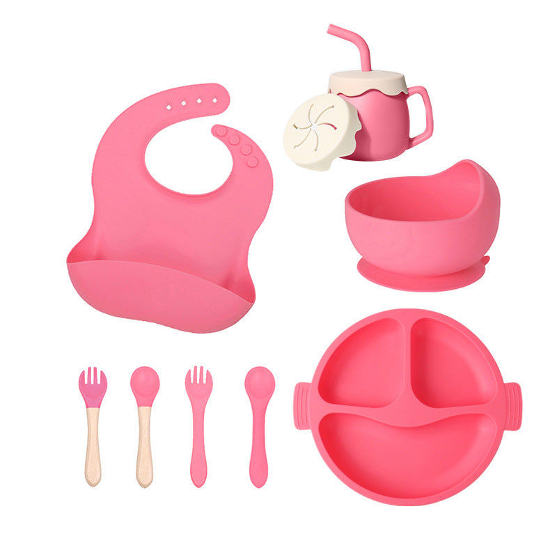 Silicone Divided Baby Plate – 3-Compartment Feeding Set for Toddlers