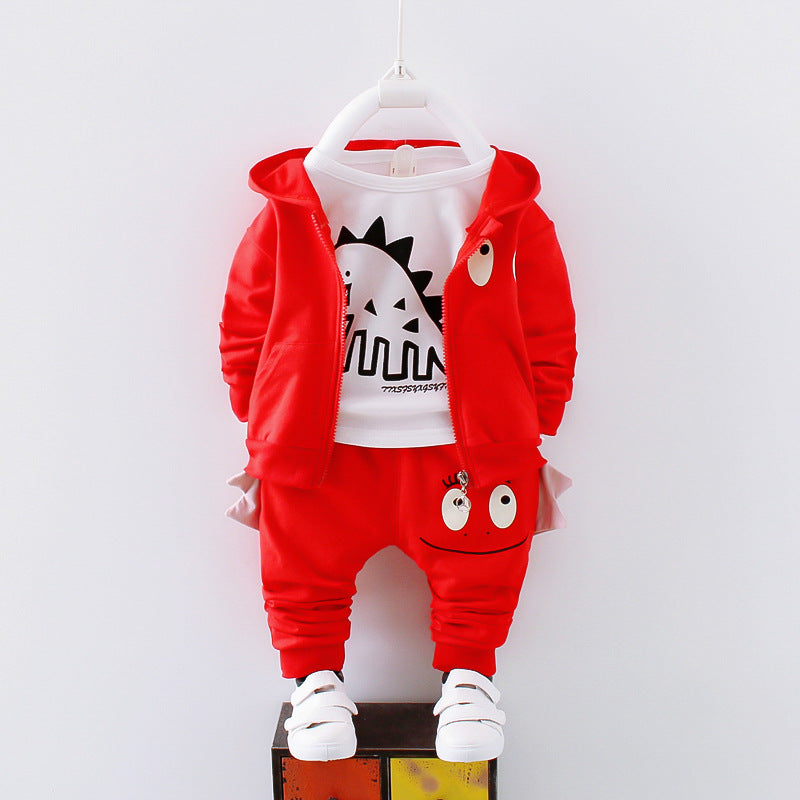 Cotton Boys’ Outfit – Long Sleeve Set for Spring & Autumn