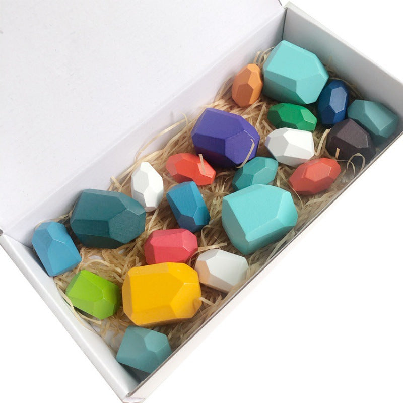 Montessori Stacking Stone Blocks – Colorful Balancing Puzzle Toy for Kids
