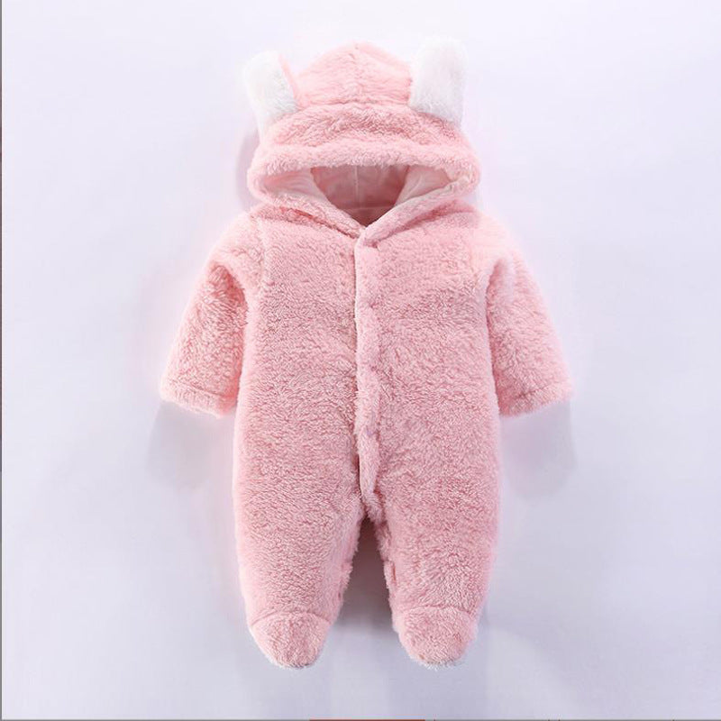 Winter Fleece Baby Romper – Warm Animal Costume Jumpsuit (Newborn to Toddler)