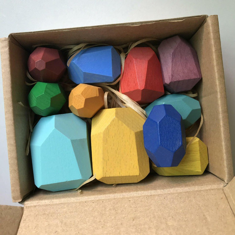 Montessori Stacking Stone Blocks – Colorful Balancing Puzzle Toy for Kids