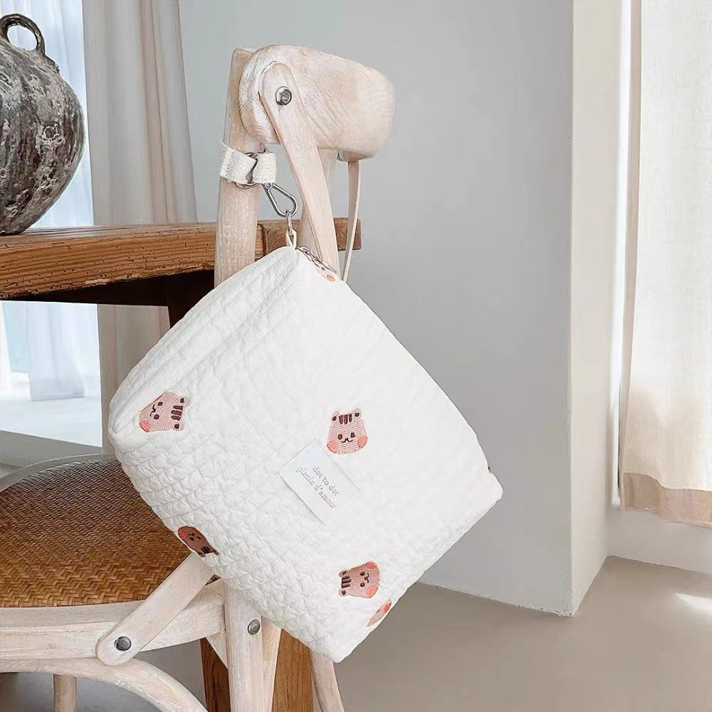 Bear-Themed Stroller Organizer – Compact Mommy Bag