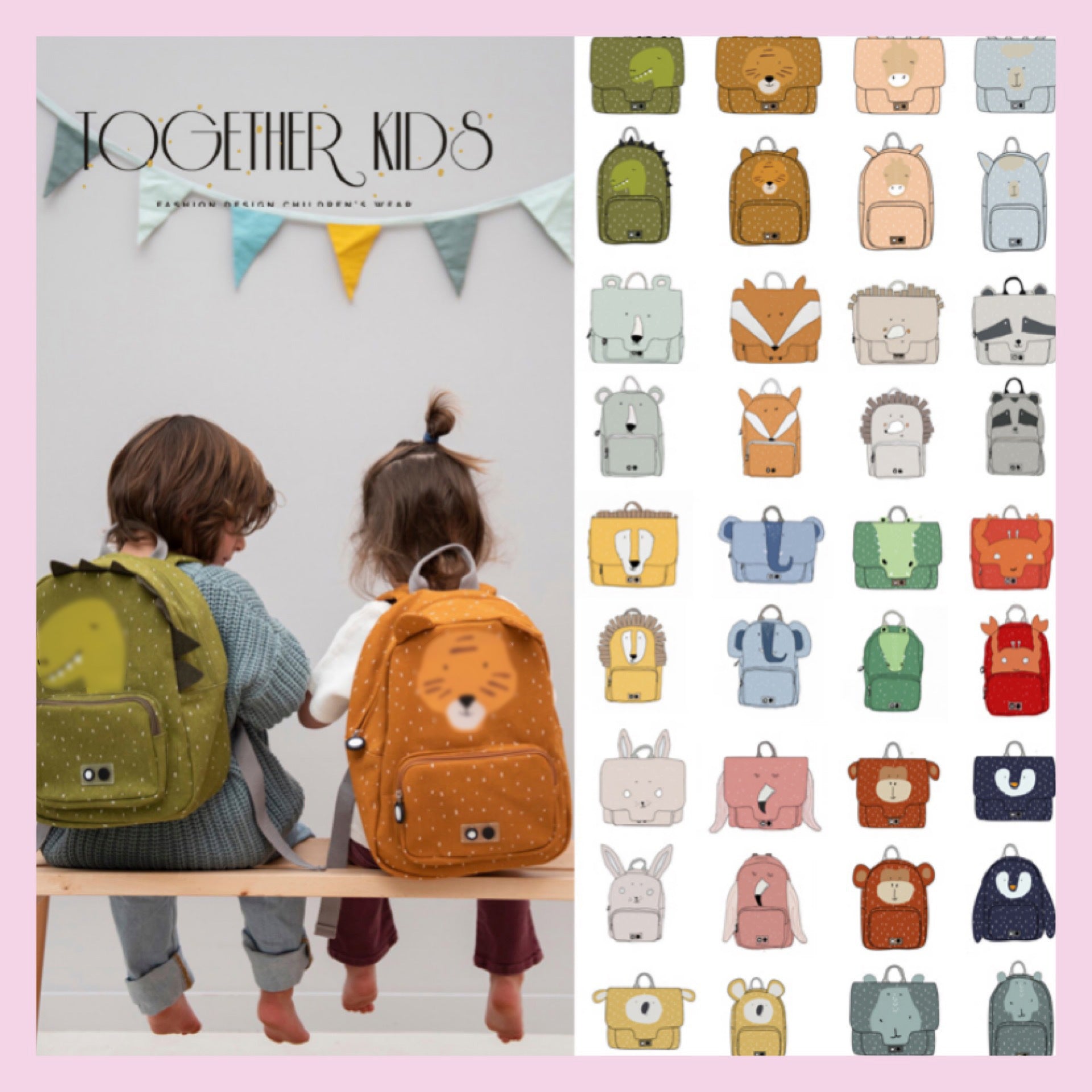 2023 Cute Animal Canvas Schoolbag – Small Kindergarten Backpack for Boys & Girls