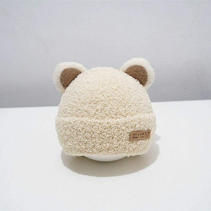 Bear Knit Winter Hat – Warm Windproof Beanie with Neck & Ear Protection