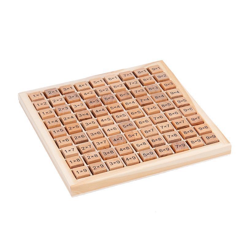 Wooden Multiplication Puzzle Board – Early Math Learning Toy