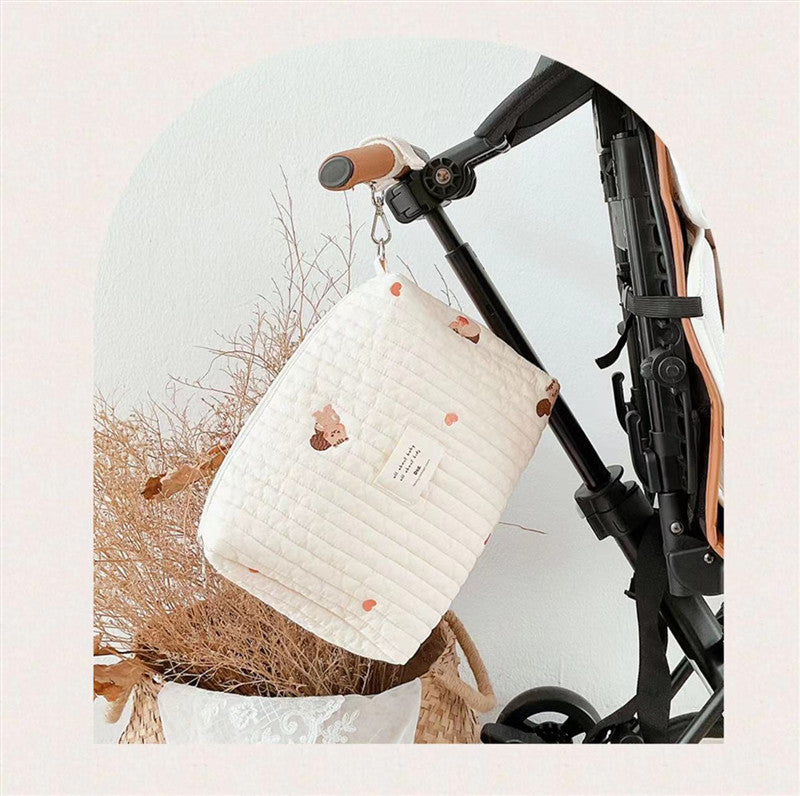 Bear-Themed Stroller Organizer – Compact Mommy Bag