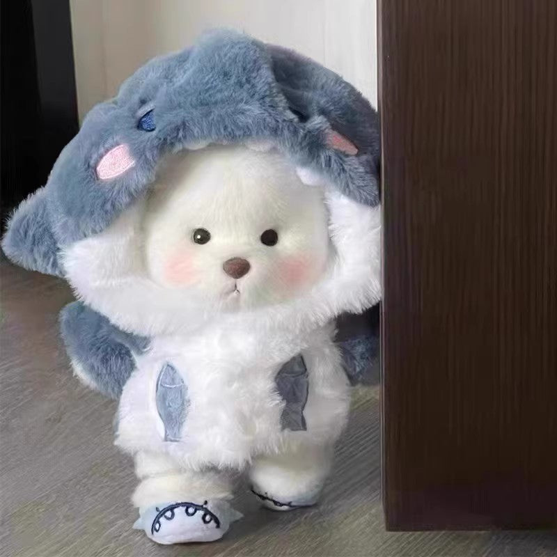 Handmade Jointed Bear Plush Doll – 30cm Soft Toy with Baby Clothes (Medium Size)