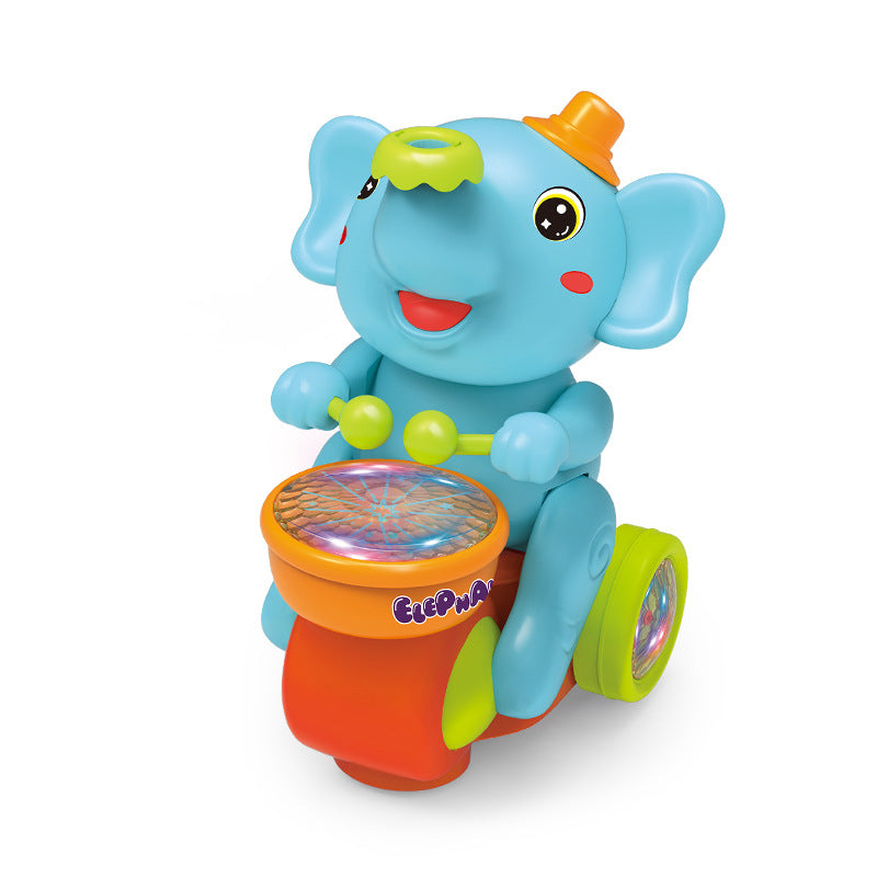 Electric Drumming Elephant Toy – Floating Ball & Universal Car for Toddlers
