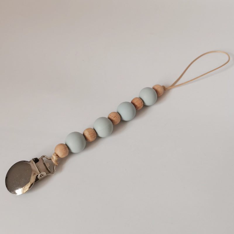Silicone Bead Pacifier Clip – Soothing Teething Chain for Babies (DIY-Friendly)