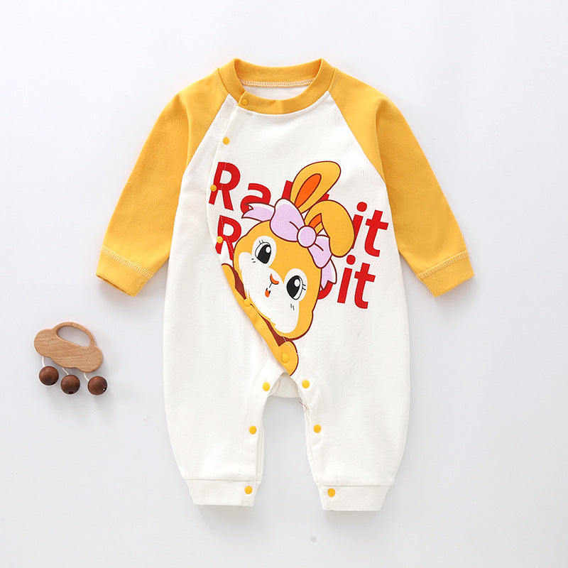 Autumn & Winter Baby Onesie – Long-Sleeved Combed Cotton Romper for Boys & Girls