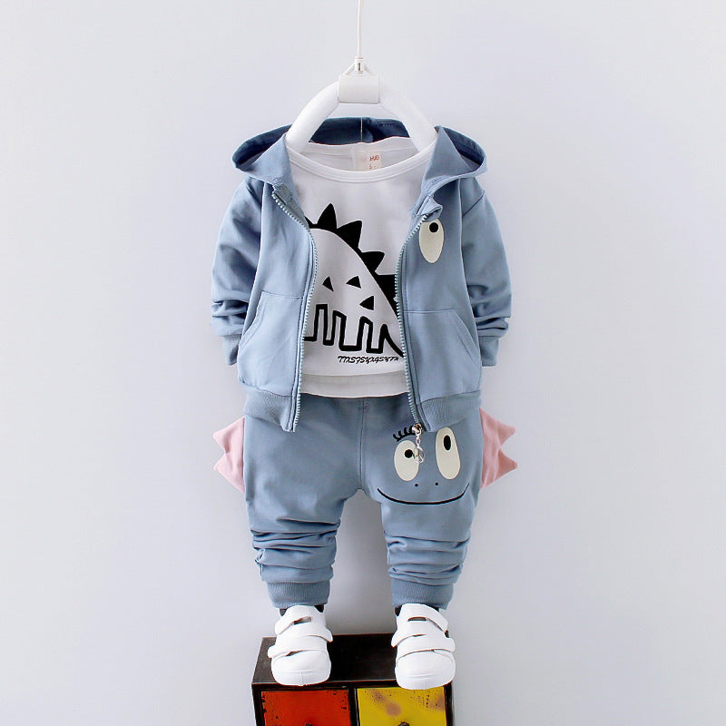 Cotton Boys’ Outfit – Long Sleeve Set for Spring & Autumn