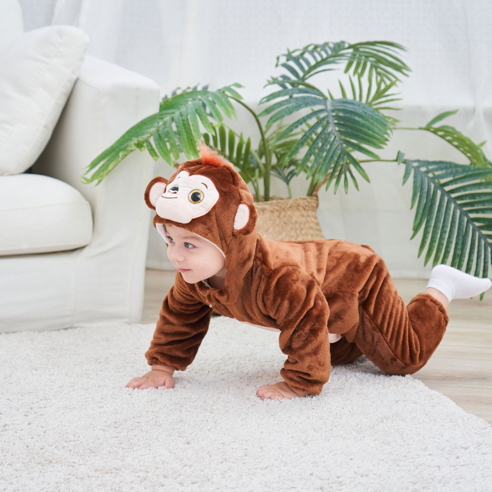 Flannel dinosaur baby onesie cross border baby animal costume