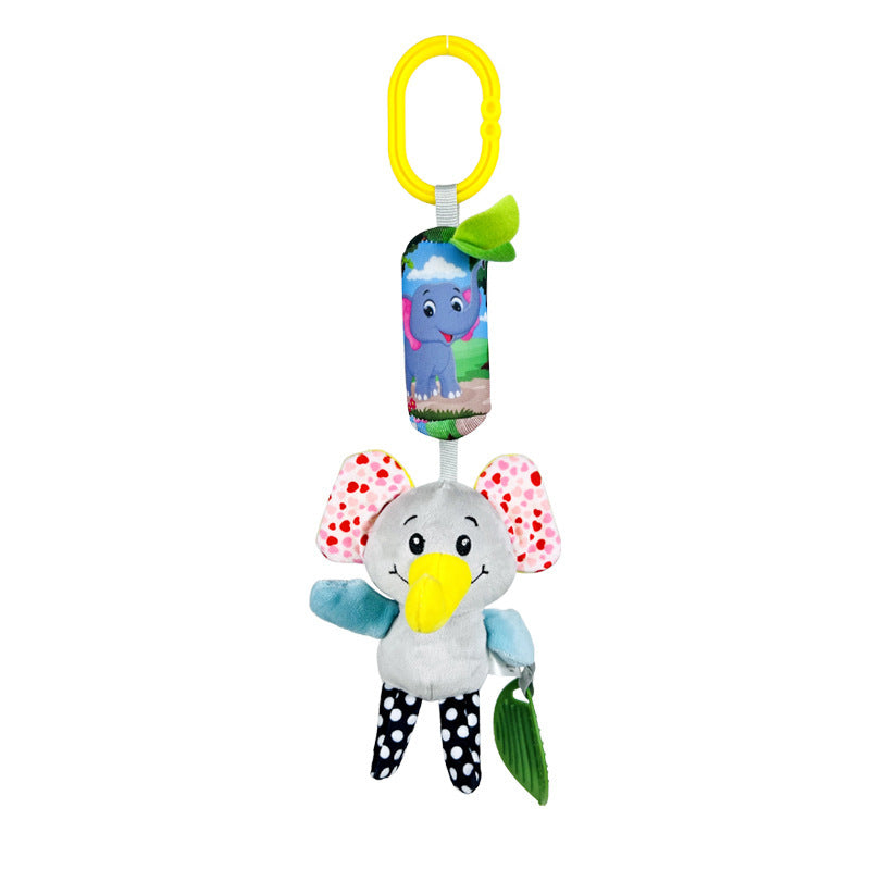 Baby Wind Chime Plush Toy – Hanging Animal Pendant for Crib, Car & Stroller
