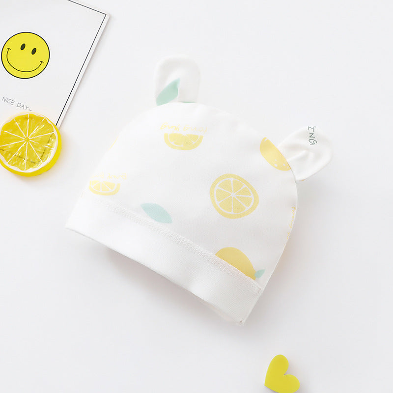 Newborn Cotton Baby Hat – Lightweight Spring & Summer Cap (0–2 Months)