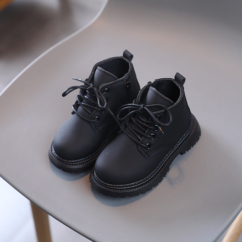 Big Cotton Boys’ Martin Boots – Side Zipper | Stylish Winter Ankle Boots