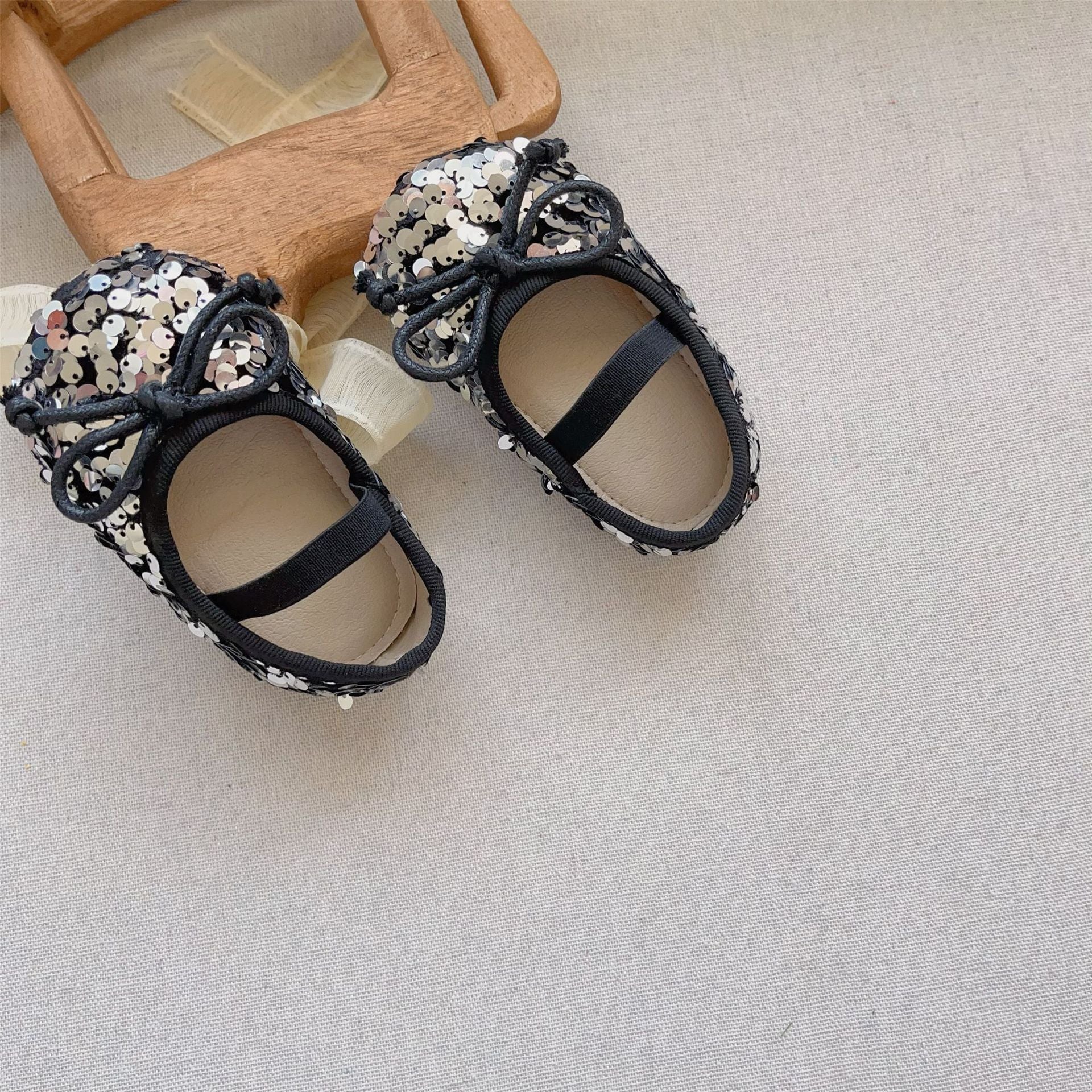 Autumn Pearl Princess Shoes for Baby Girls – Soft Sole & Bow Detail
