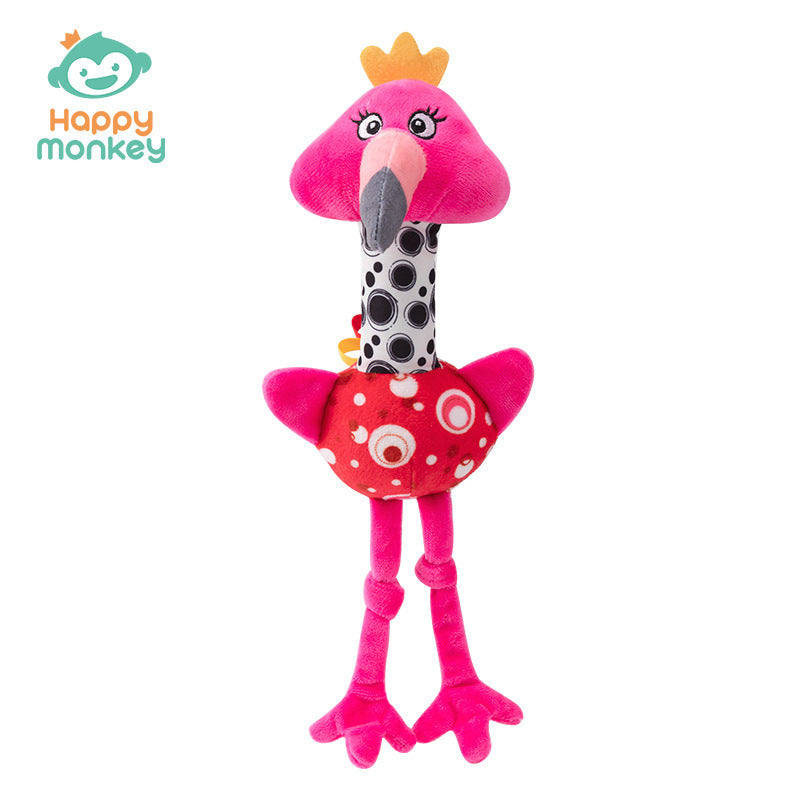 Baobao Le Baby Soothing Rattle – Grip Training Ringbell & Crinkle Sensory Toy
