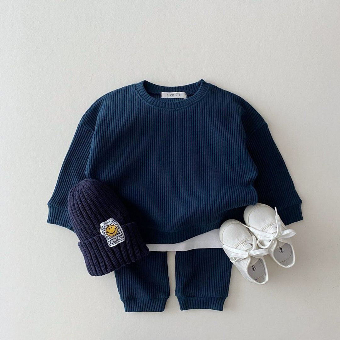 2024 Toddler Knitted Two-Piece Set – Comfortable Casual Outfit for Spring & Autumn
