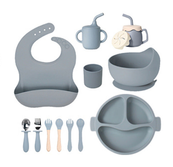 Silicone Divided Baby Plate – 3-Compartment Feeding Set for Toddlers
