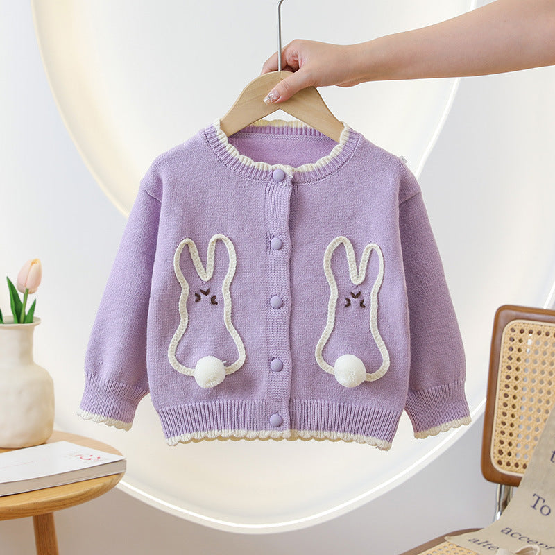 Baby Jacquard Knit Cardigan with Faux Pocket – Soft & Stylish