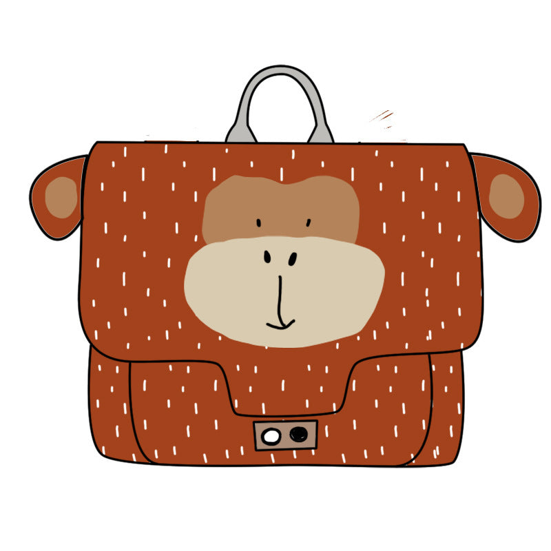 2023 Cute Animal Canvas Schoolbag – Small Kindergarten Backpack for Boys & Girls
