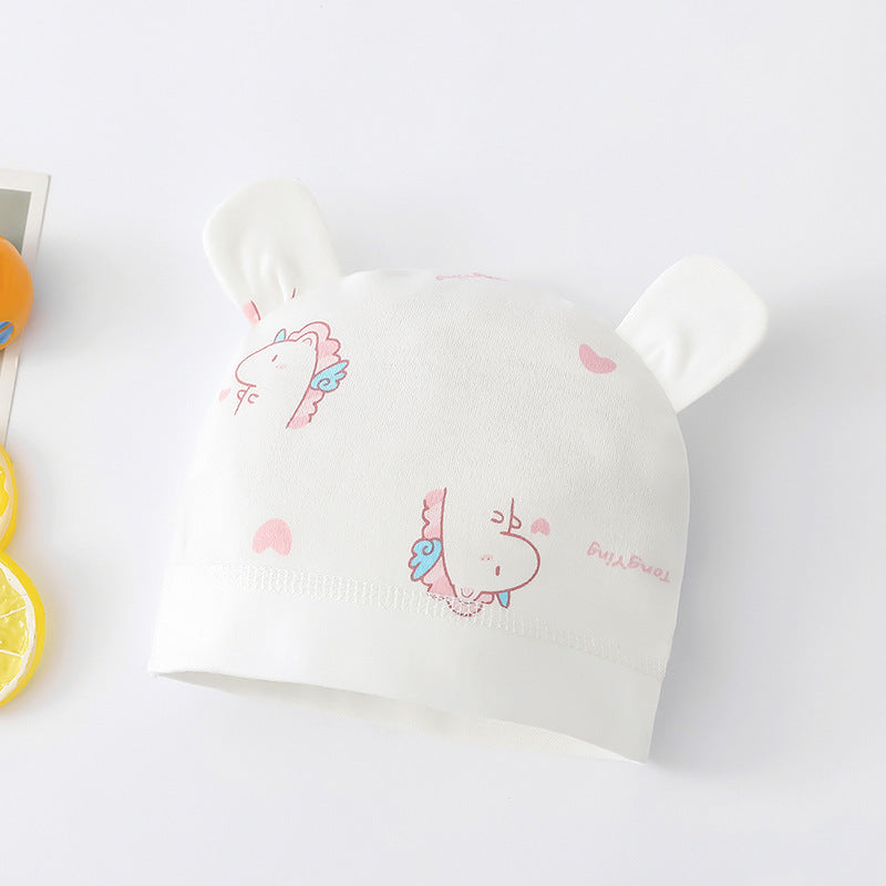 Newborn Cotton Baby Hat – Lightweight Spring & Summer Cap (0–2 Months)