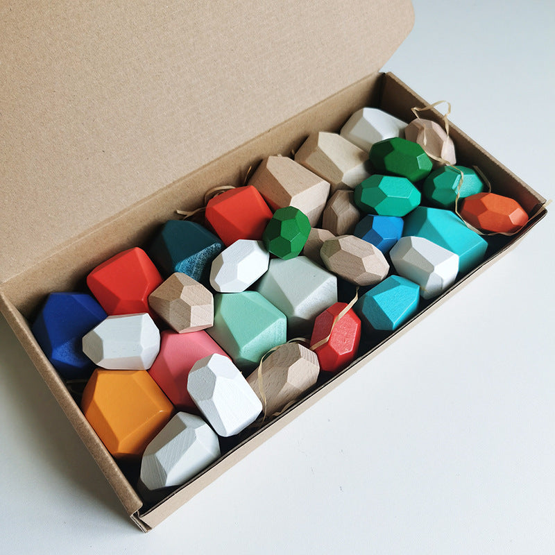 Montessori Stacking Stone Blocks – Colorful Balancing Puzzle Toy for Kids