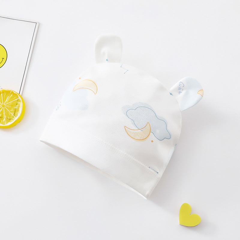Newborn Cotton Baby Hat – Lightweight Spring & Summer Cap (0–2 Months)