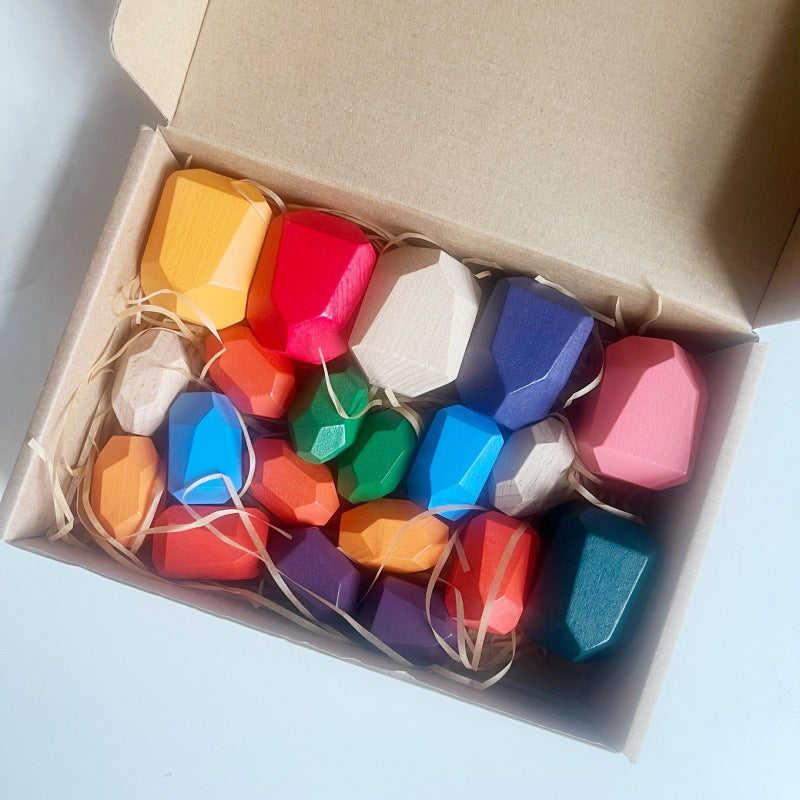 Montessori Stacking Stone Blocks – Colorful Balancing Puzzle Toy for Kids