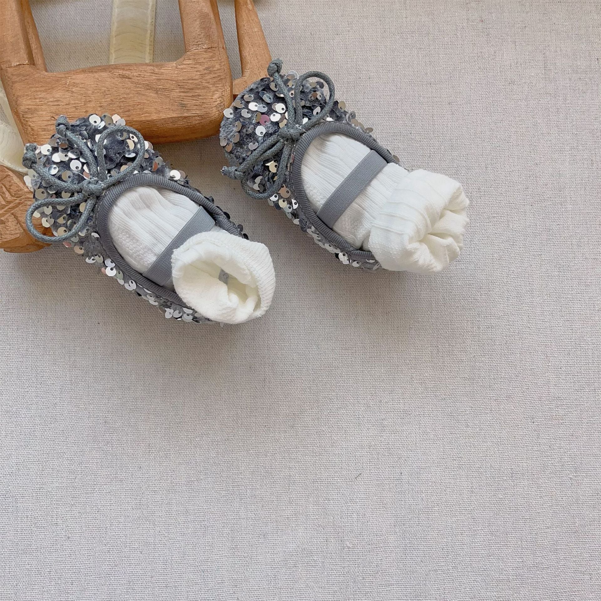 Autumn Pearl Princess Shoes for Baby Girls – Soft Sole & Bow Detail